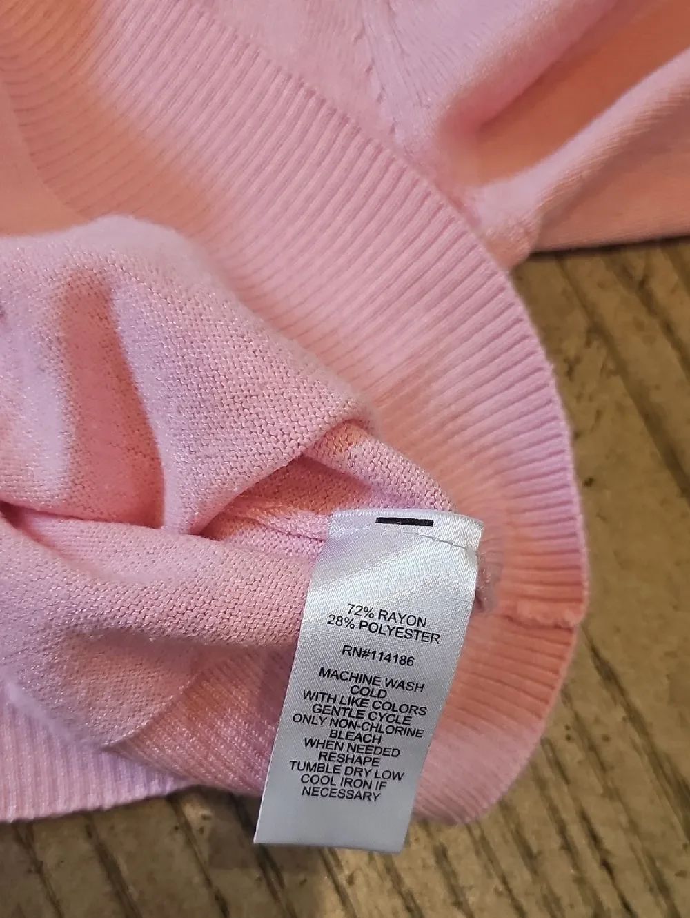 Pink Button Cardigan Size 7/8 - Picture 6 of 9